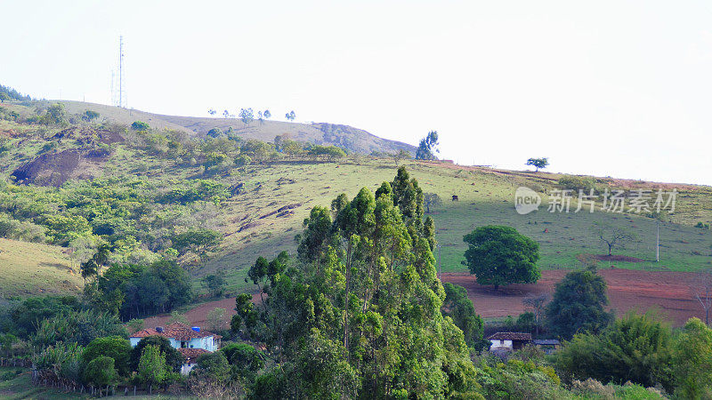 Rural area of the city of Andrelândia on a sunny day